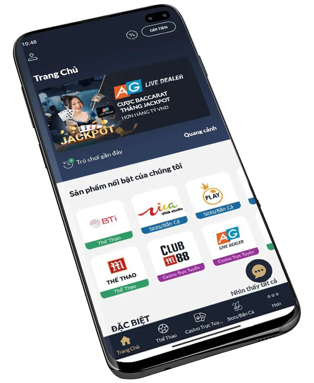 Giao diện người dùng cải tiến của ứng dụng 10bet